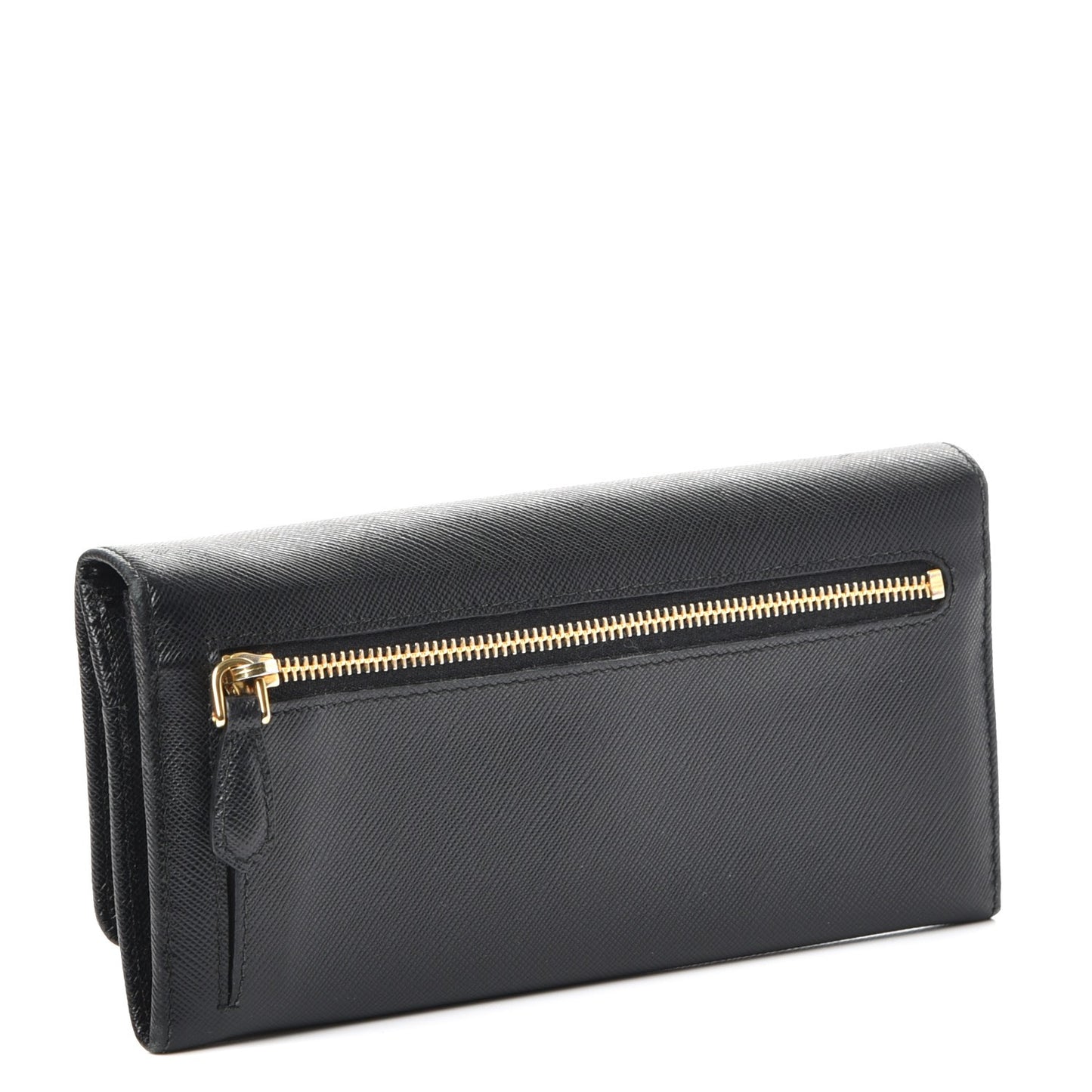 Saffiano Bow Continental Wallet Nero Black