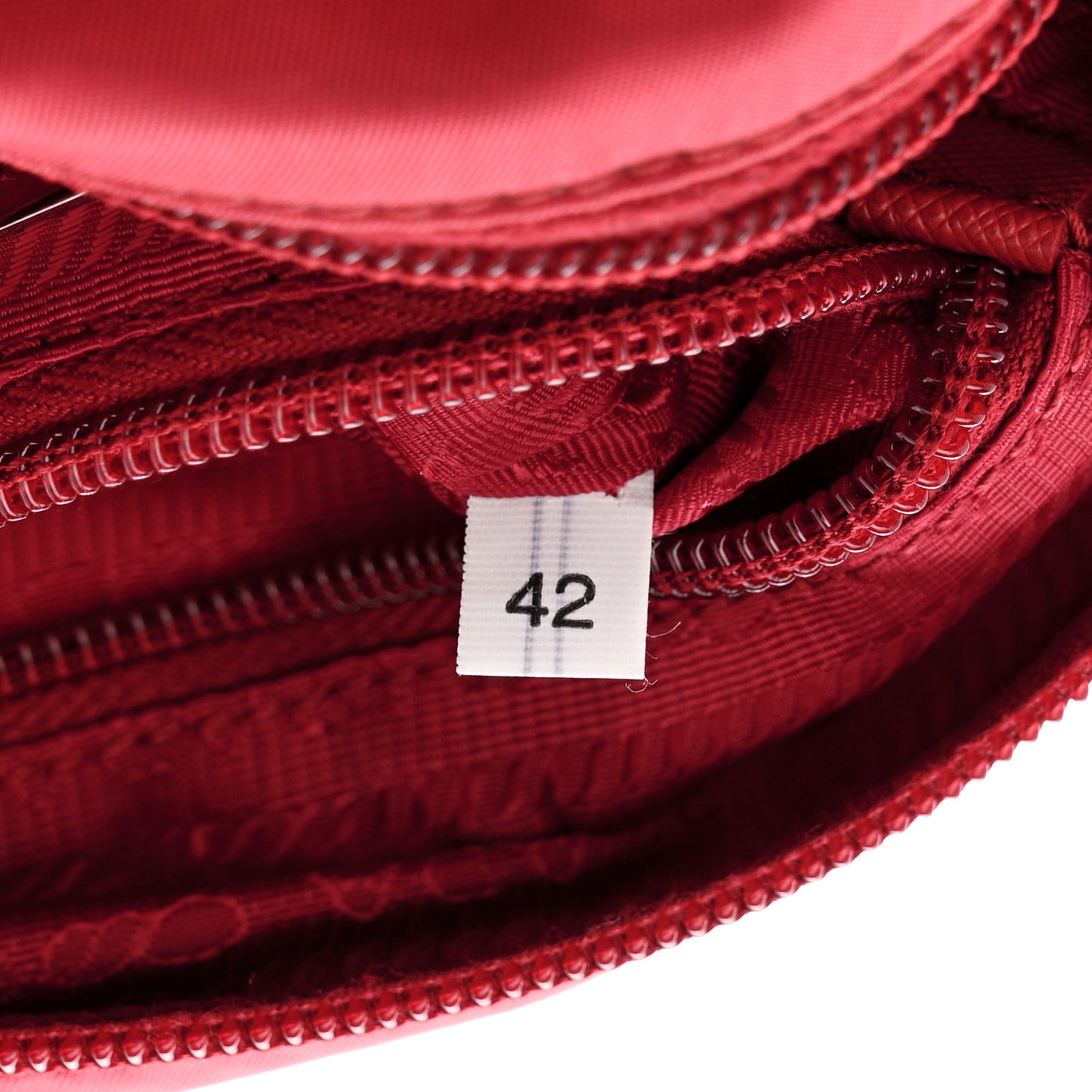 Tessuto Nylon Vela Cosmetic Pouch Rosso
