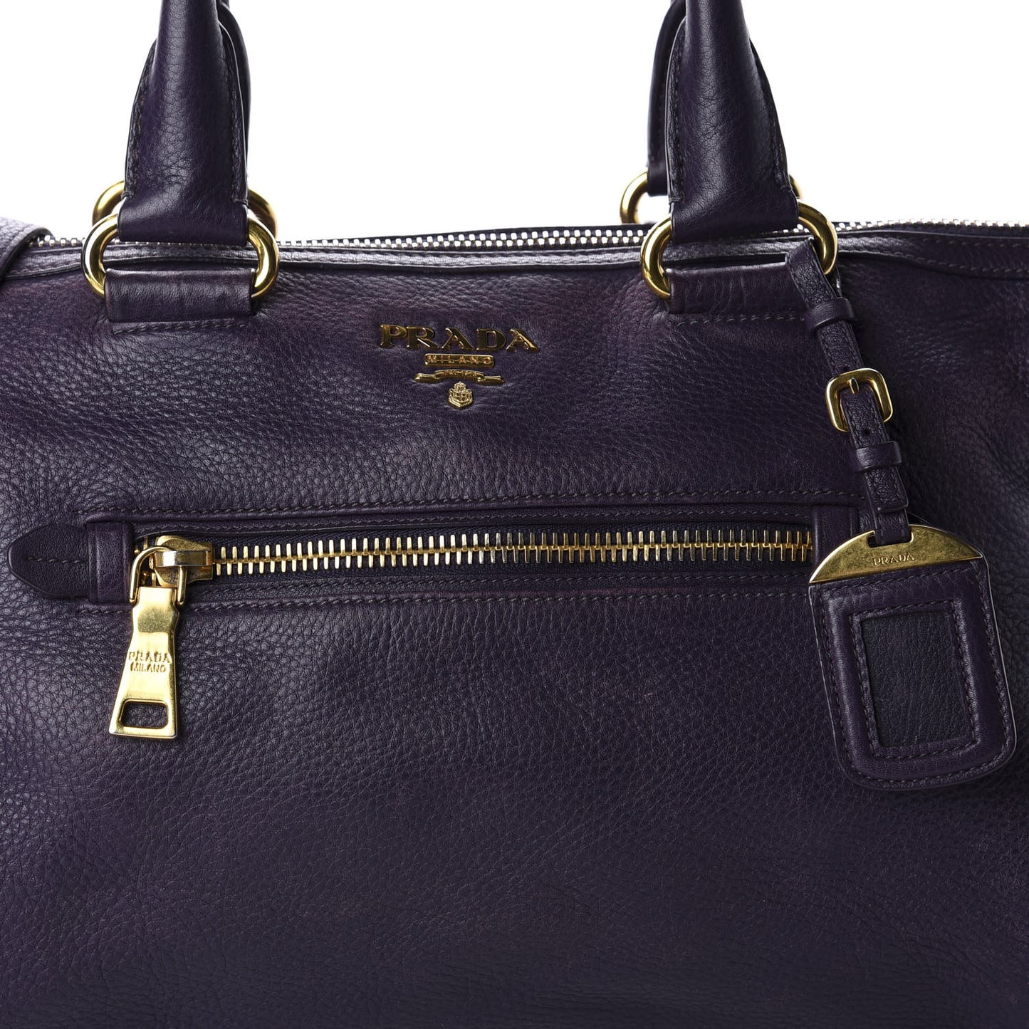 Vitello Daino Shopping Satchel Uva