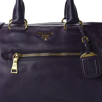 Prada Vitello Daino Shopping Satchel Uva 11 of 11