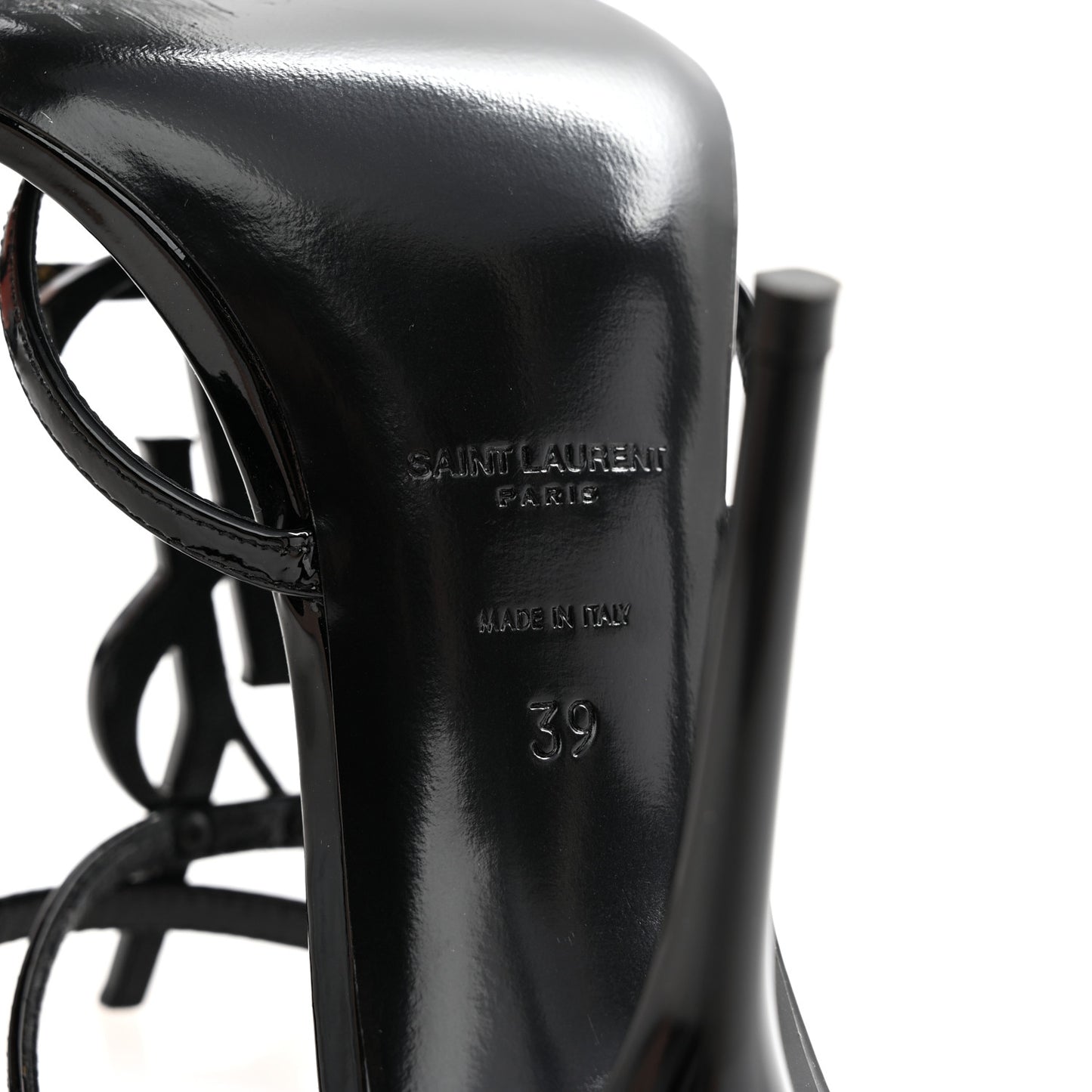 Patent Cassandra 100 Ankle Strap Sandals 39 Black