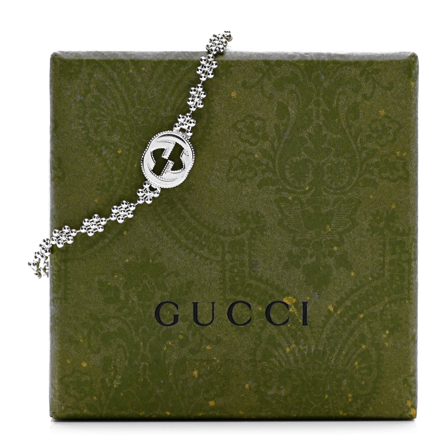 Gucci Sterling Silver Interlocking GG Beaded Flower Bracelet 4 of 4