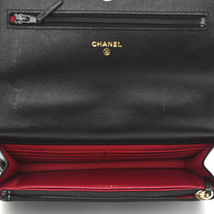 Chanel Lambskin Quilted Chanel 19 Wallet On Chain WOC Black 5 of 13