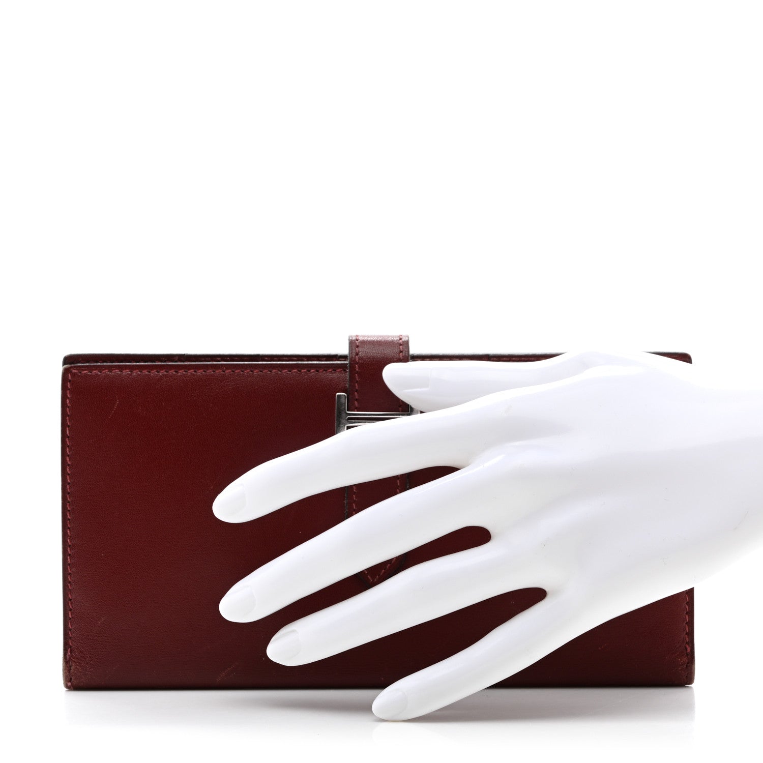 Hermes Box Bearn Gusset Wallet Rouge H 2 of 10