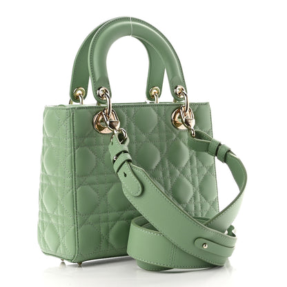 Christian Dior Lambskin Cannage Small My ABCDior Lady Dior Green 2 of 9