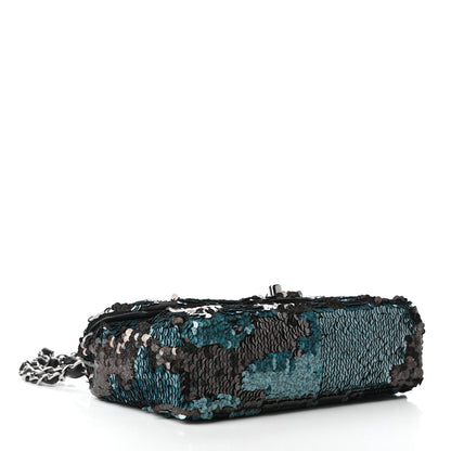 Chanel Sequin Lambskin Mini Flap Blue Black 4 of 9