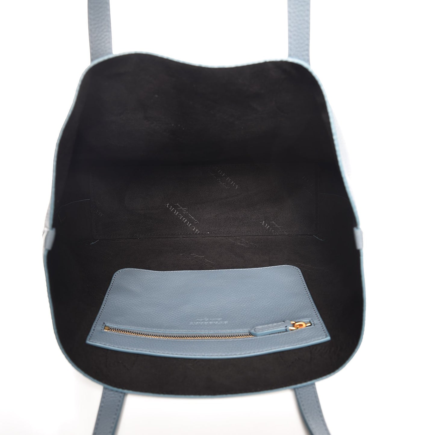 Grainy Calfskin Remington Tote Dusty Teal Blue