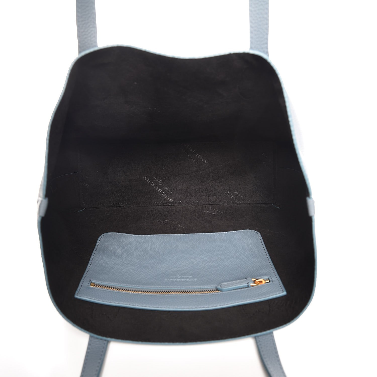 Burberry Grainy Calfskin Remington Tote Dusty Teal Blue 5 of 9
