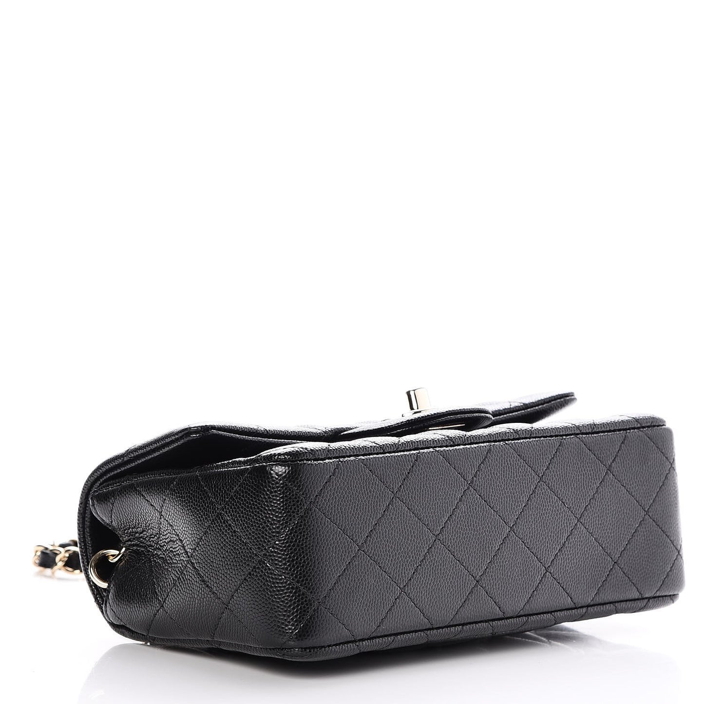 Caviar Quilted Mini Rectangular Flap Black