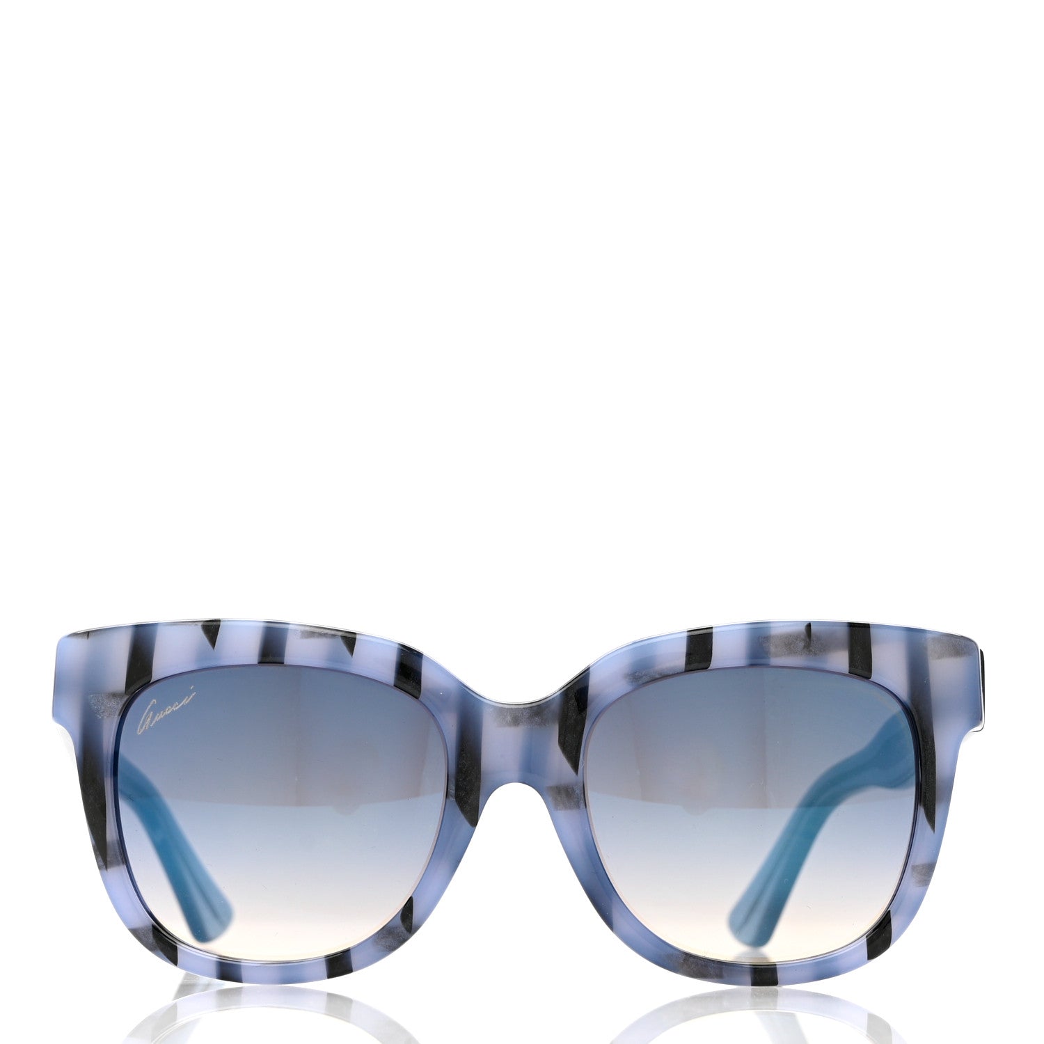 Gucci Acetate Square Frame Sunglasses GG3756/F/S Blue 2 of 8