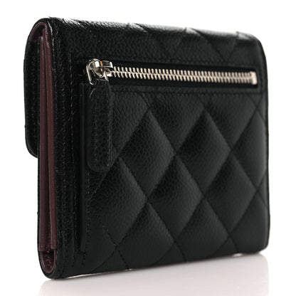 Chanel Caviar Quilted Compact Flap Wallet Black 3 of 7