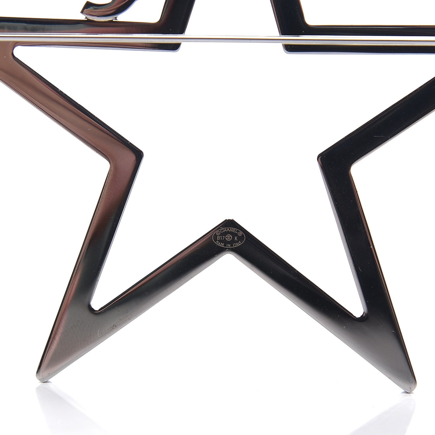 Ruthenium Crystal Star CC Brooch