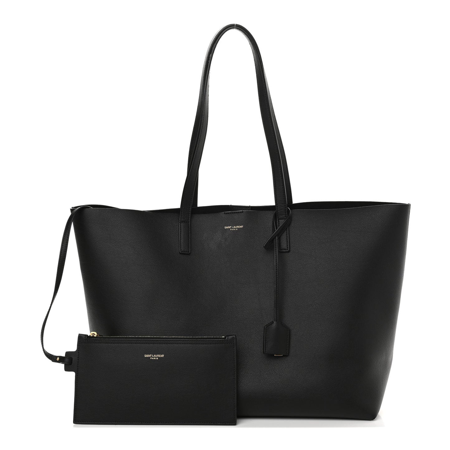 Calfskin Large Shopping Tote Black