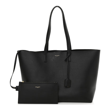Saint Laurent Calfskin Large Shopping Tote Black 1 of 12