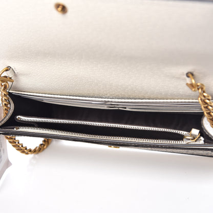 Gucci GG Supreme Monogram Web Queen Margaret Chain Wallet White 5 of 9