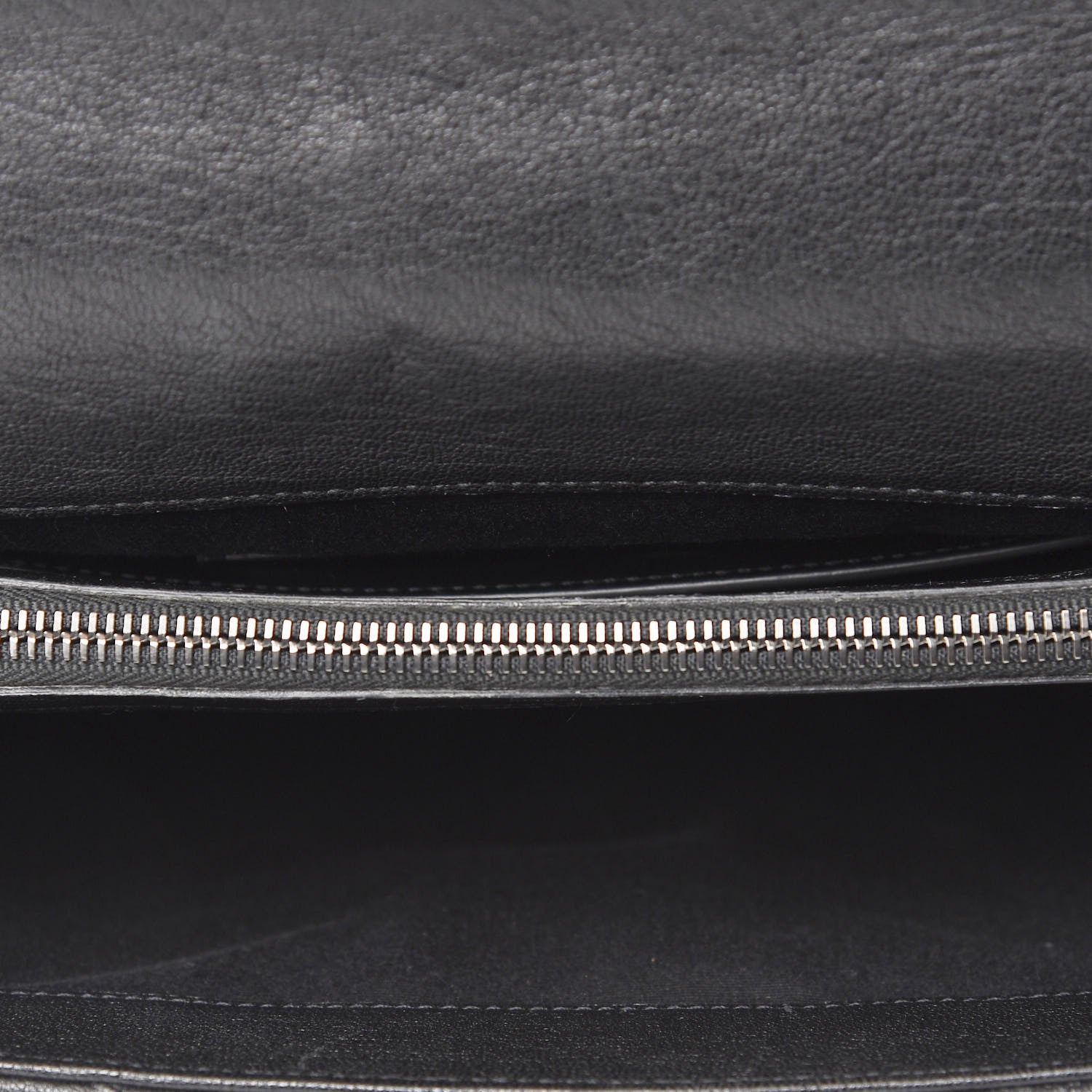 Saint Laurent Sheepskin Matelasse Chevron Monogram Large College Satchel Black 4 of 11