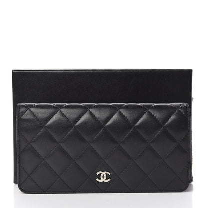 Chanel Lambskin Quilted Yen Wallet Black 9 of 9