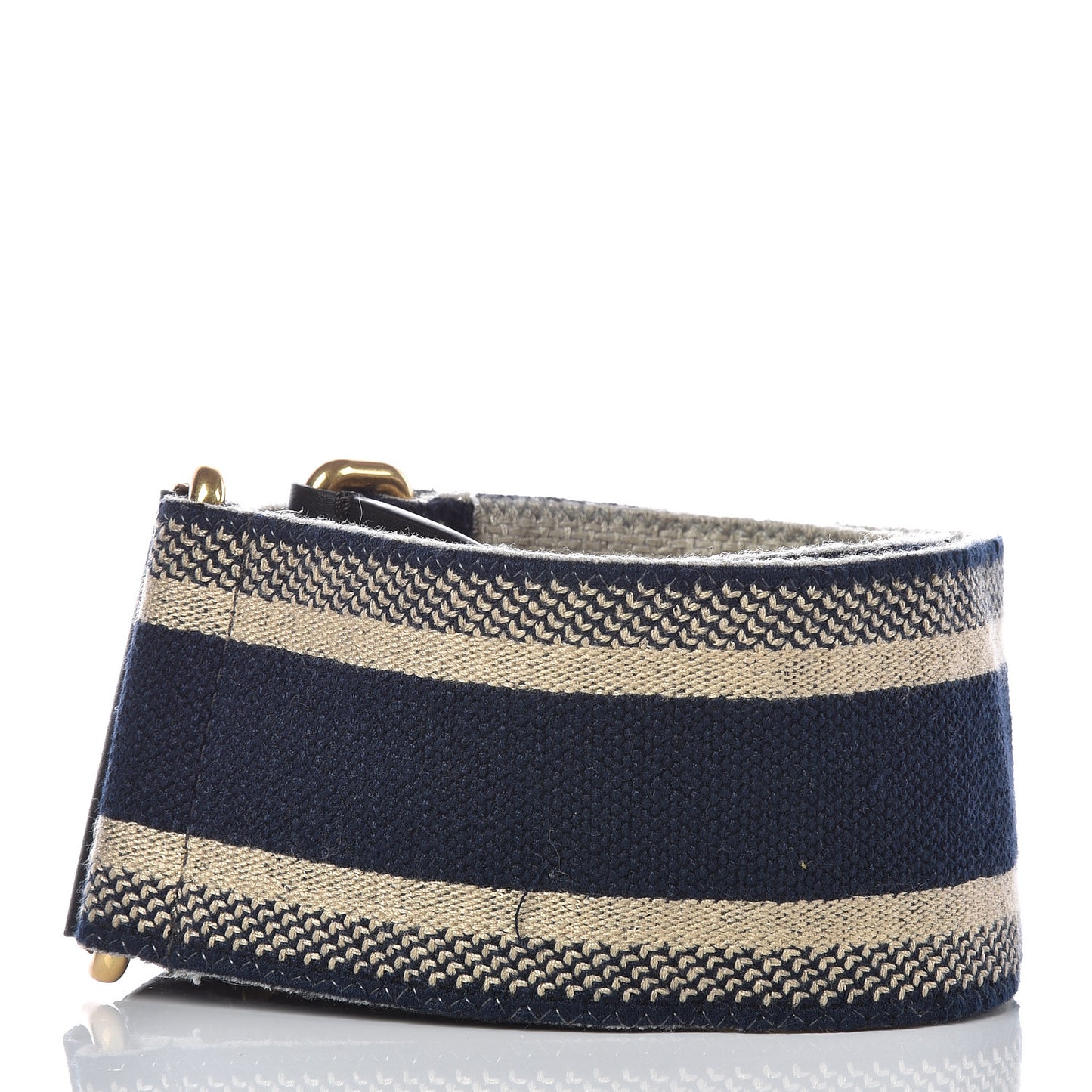 Canvas Embroidered Shoulder Strap Blue