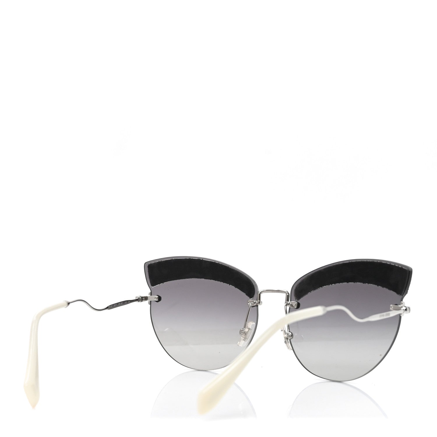 Miu Miu Acetate Glitter Cat Eye Sunglasses SMU58T Black 4 of 7