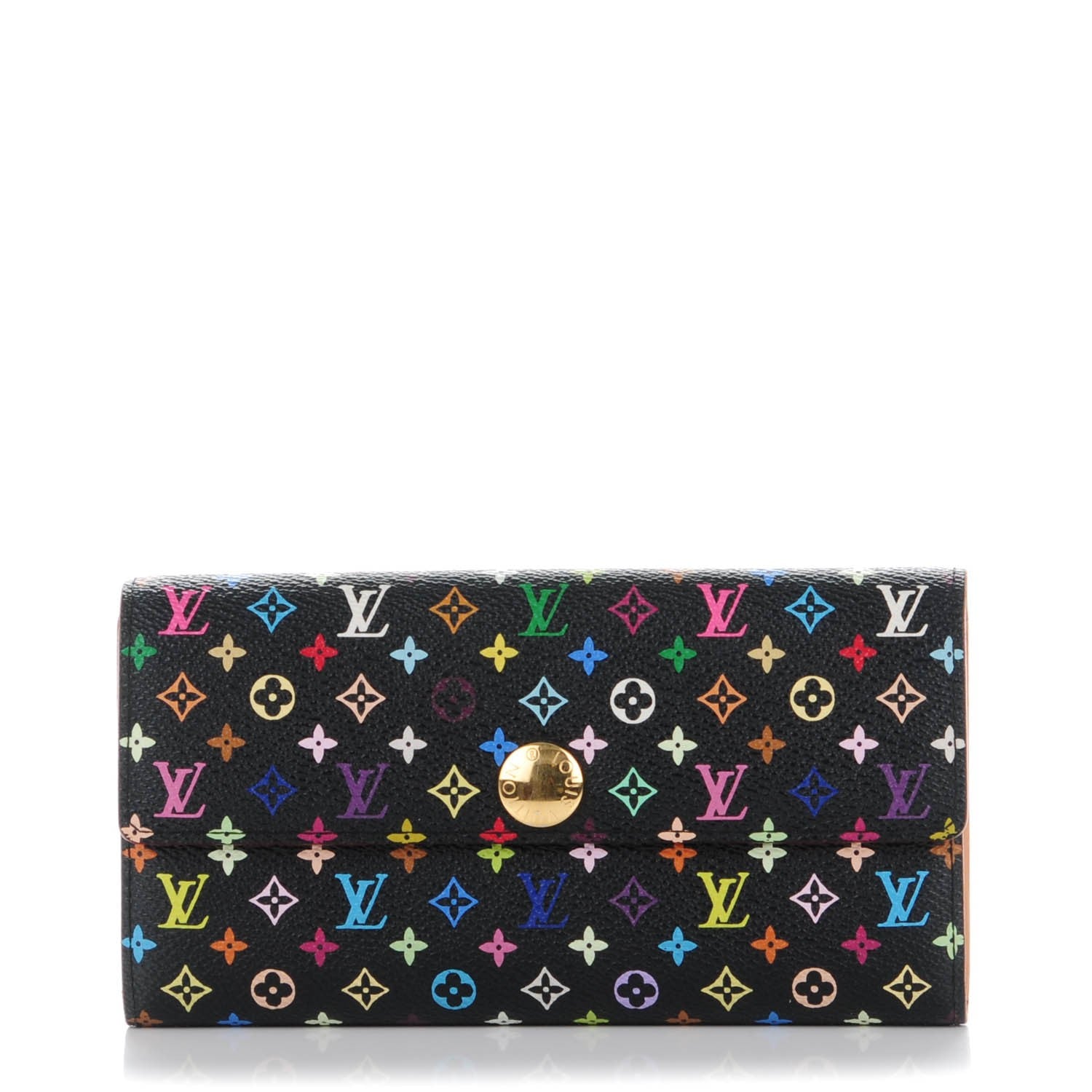 Louis Vuitton Monogram Multicolor Sarah Wallet Black 1 of 7