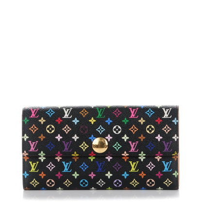 Louis Vuitton Monogram Multicolor Sarah Wallet Black 1 of 7