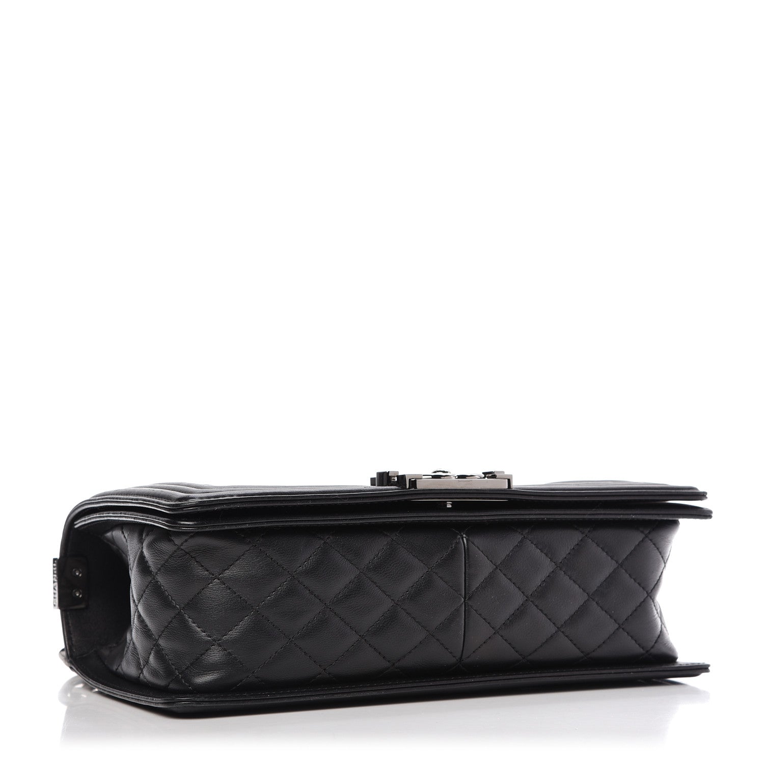 Chanel Calfskin Chevron Quilted Medium Boy Flap Black 4 of 9