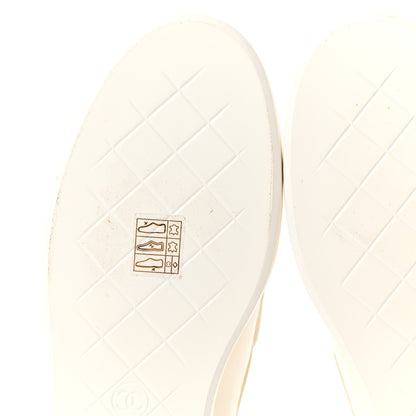 Chanel Lambskin Quilted CC Turnlock Loafers 38.5 White 9 of 11