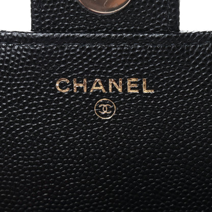 Chanel Caviar Fabric Quilted Foldable Tote With Chain Black Multicolor 7 of 11