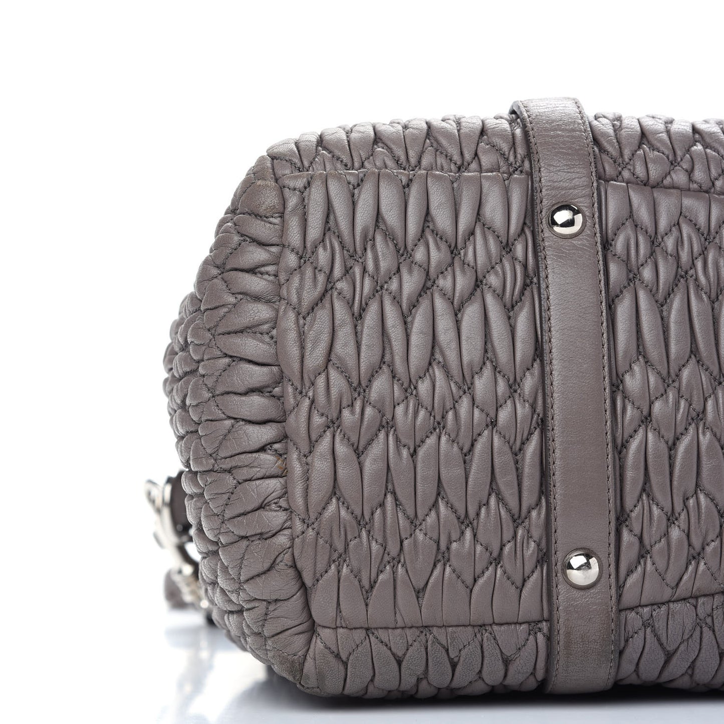 Nappa Matelasse Shopping Tote Argilla