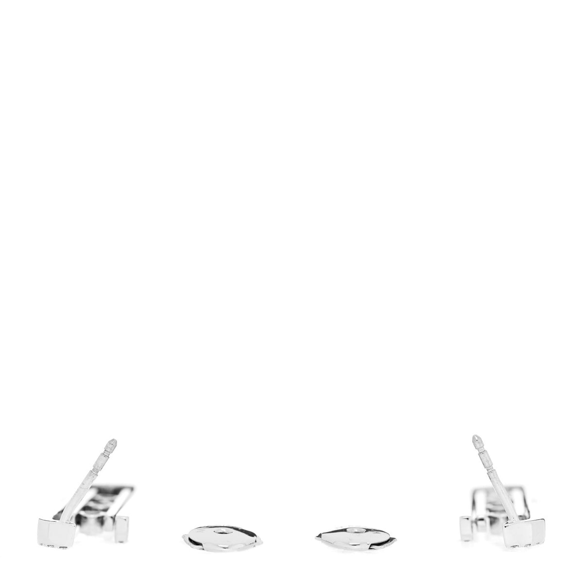 18K White Gold Diamond Small Move 10th Earrings