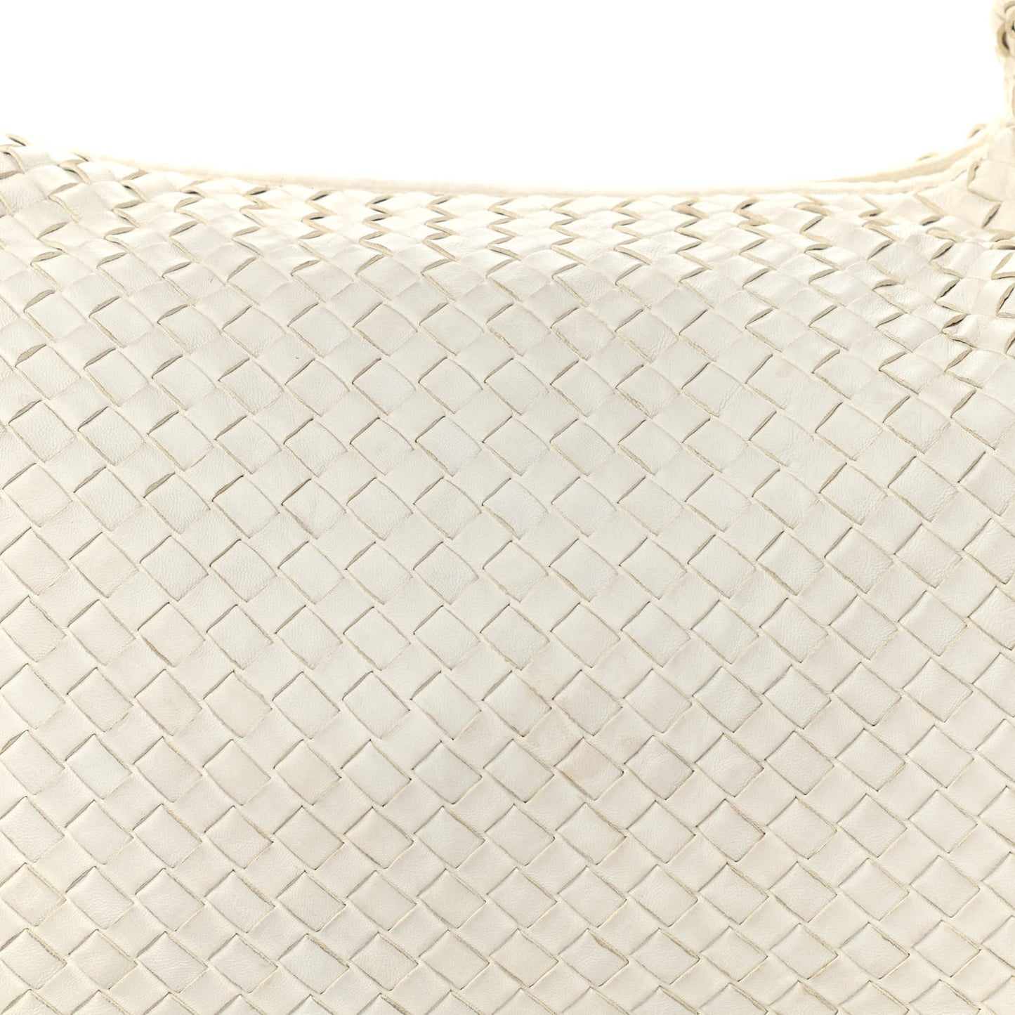 Nappa Intrecciato Large Veneta Hobo White