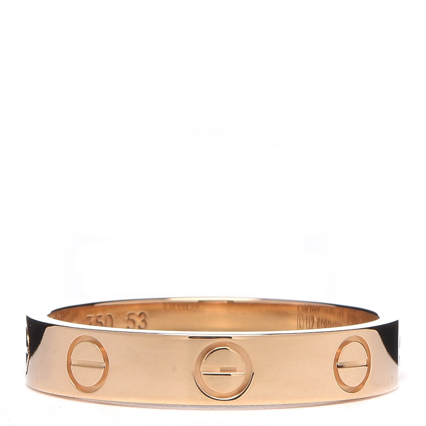 18K Yellow Gold 3.5mm LOVE Wedding Band Ring 53 6.25