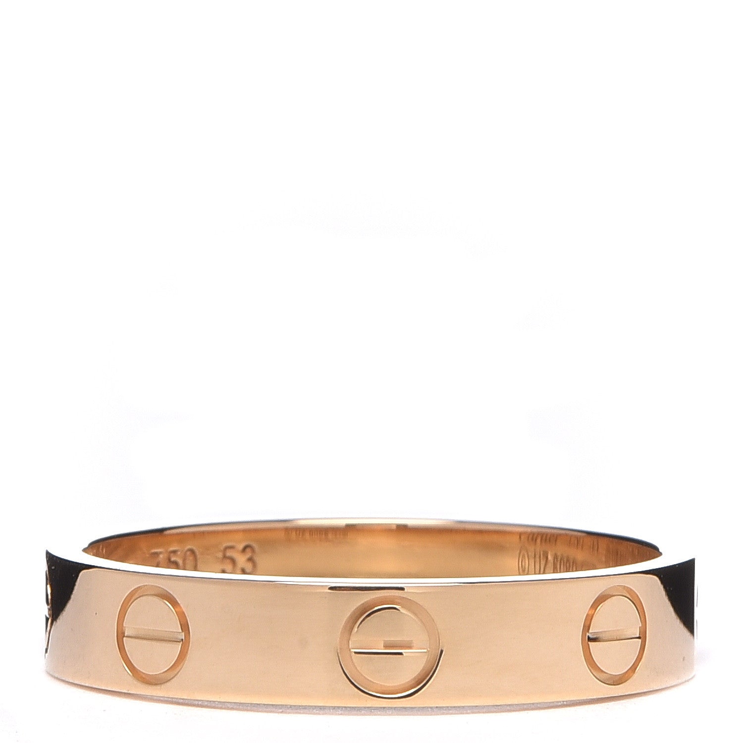 Cartier 18K Yellow Gold 3.5mm LOVE Wedding Band Ring 53 6.25 1 of 4