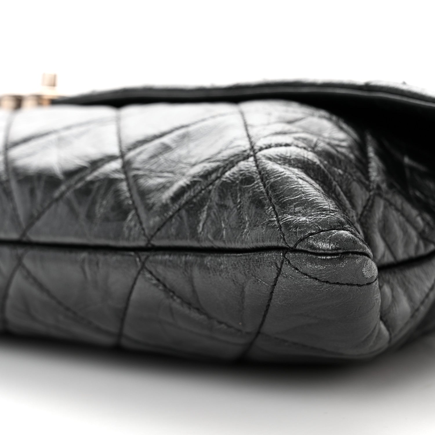 Chanel Metallic Crumpled Calfskin Big Bang Large Flap Bag Black 10 of 15