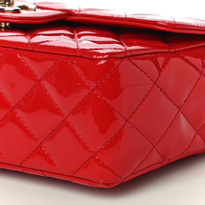 Chanel Patent Calfskin Quilted Mini Rectangular Flap Red 10 of 12