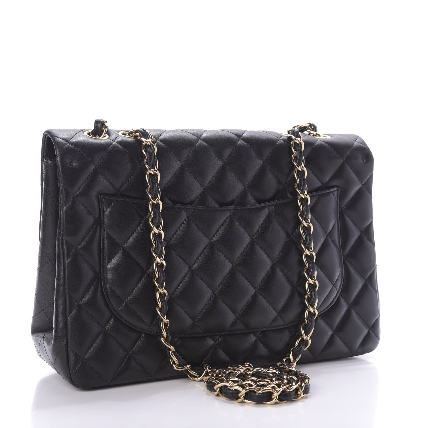 Chanel Lambskin Quilted Jumbo Single Flap Black 3 of 10