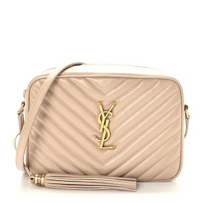 Saint Laurent Calfskin Matelasse Monogram Lou Camera Bag Dark Beige 1 of 10