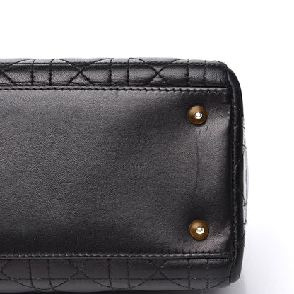 Christian Dior Lambskin Cannage Medium Lady Dior Black 10 of 18