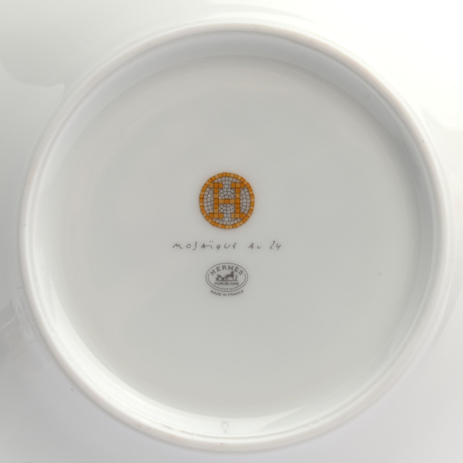 Hermes Porcelain Mosaique Au 24 Gold Breakfast Cup And Saucer Set Of 2 6 of 9