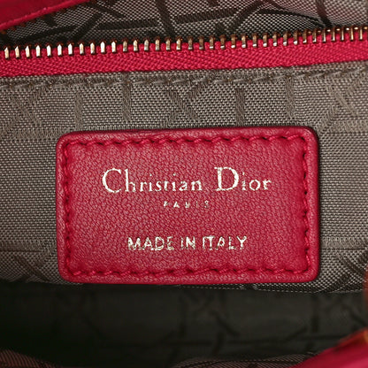 Christian Dior Lambskin Cannage Mini Lady Dior Fuchsia 6 of 8