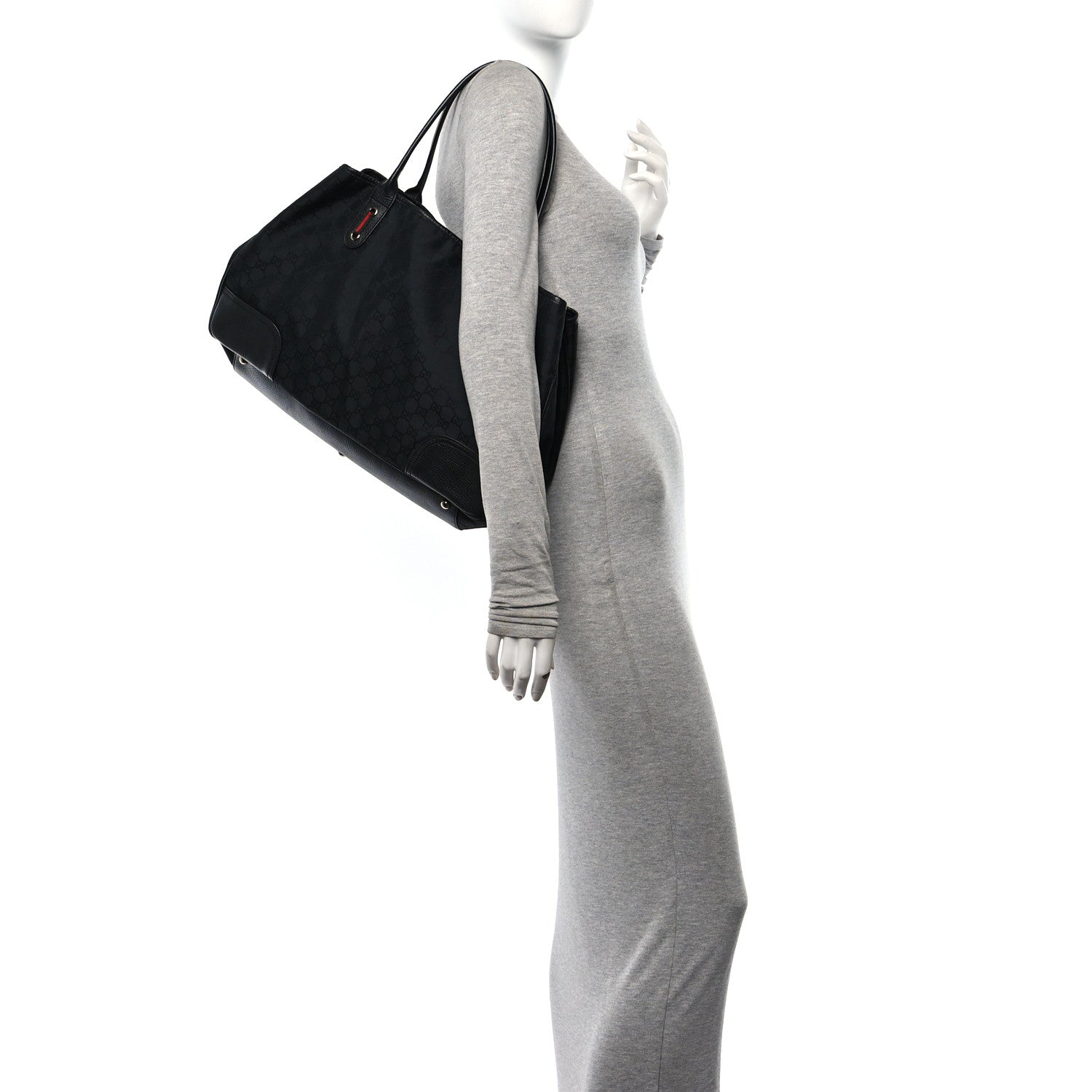 Gucci Nylon Monogram Large Princy Tote  Black 2 of 11