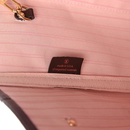 Louis Vuitton Damier Ebene Neo Neverfull MM Rose Ballerine 8 of 15