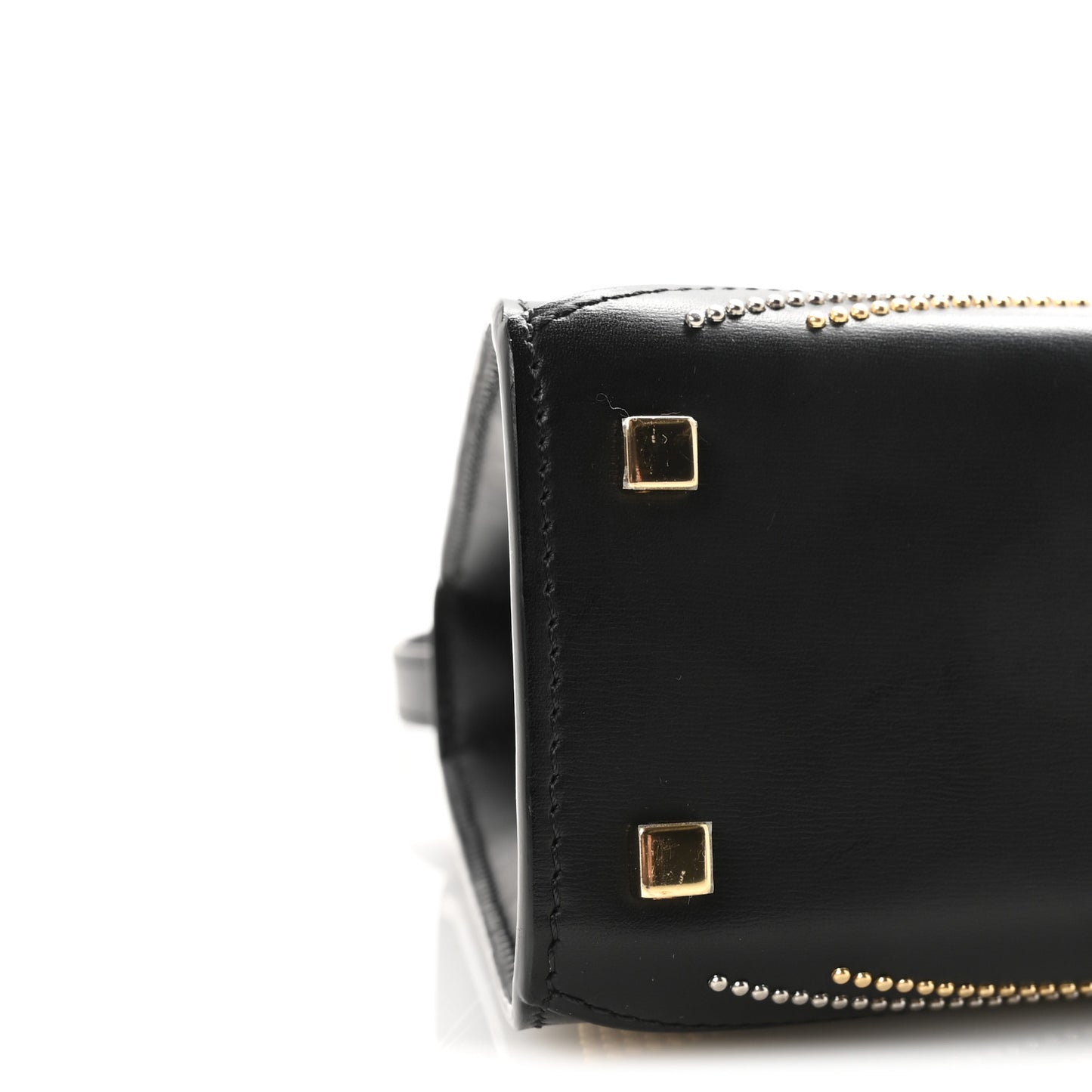 Carat Calfskin Studded Gabrielle BB Black