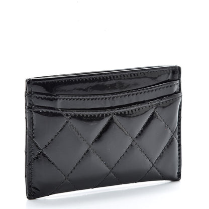 Chanel Patent Calfskin Quilted Card Holder Black 3 of 10