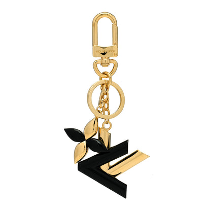 Louis Vuitton Lacquered Metal Twist Bag Charm Key Holder Black 1 of 3