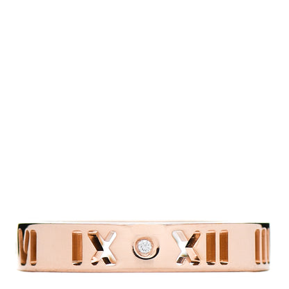 Tiffany 18K Rose Gold Diamond Atlas Pierced Ring 50 5.25 1 of 4