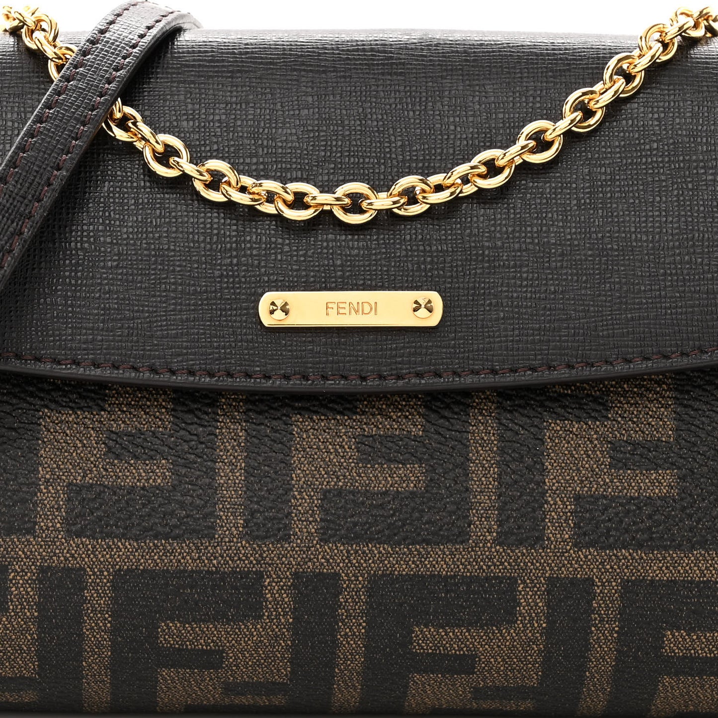 Zucca Spalmati Vitello Elite Flap Crossbody Bag Tobacco Marrone