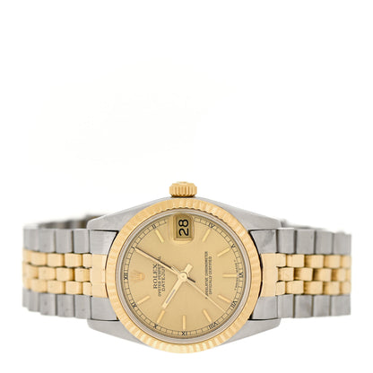 Rolex Stainless Steel 14K Yellow Gold 31mm Oyster Perpetual Datejust Watch Champagne 68273 2 of 5