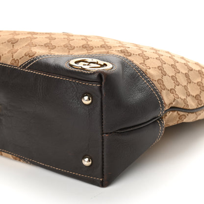 Gucci Monogram Large New Britt Tote Brown 10 of 15