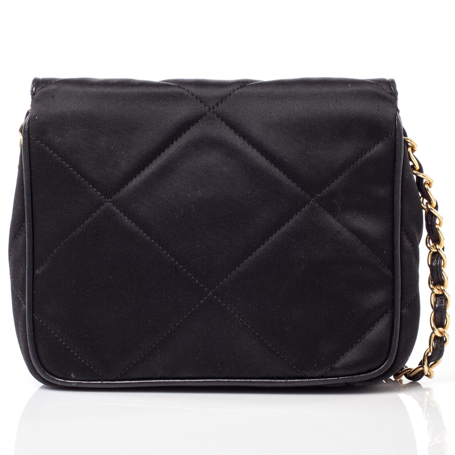 Chanel Satin Beaded Envelope Flap Black 4 of 8